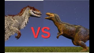 Yutyrannus vs Megalosaurus  ARK Survival Evolved  Cantex [upl. by Otte]