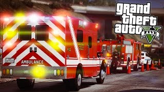 Paramedics Respond to an Accident in GTA 5 [upl. by Grussing]