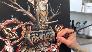 quotSweetheart Treequot  Acrylic painting  Timelapse painting  Demonstration  Art Inspiration [upl. by Evol691]