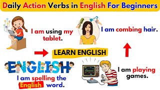 200 Action Verbs In English With Sentences  Action Verbs For Beginners  Explore Fluency [upl. by Riaj]