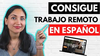 Donde Conseguir Trabajo Remoto En Español  Paginas Para Trabajar Online [upl. by Absalom]