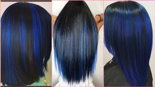 Most Beautiful Blue 💙 Highlights hairs ideas  Azul 💙 Mechas en el cabello [upl. by Miranda]