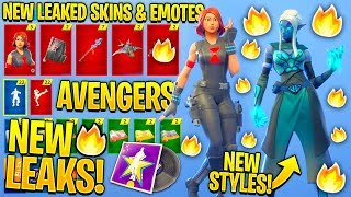 NEW All Leaked Fortnite Skins amp Emotes AVENGER SKINS Lavish Black Widow [upl. by Traggat309]