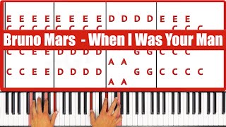 When I Was Your Man Piano  How to Play Bruno Mars When I Was Your Man Piano Tutorial [upl. by Mllly]