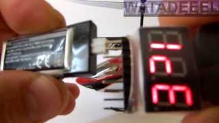 18s LiPo Voltage Tester Alarm DEMO [upl. by Ativla]