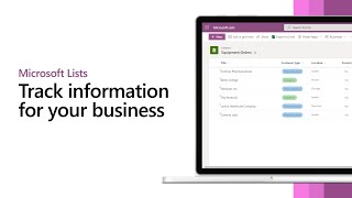 Track information for your business with Microsoft Lists [upl. by Sida]