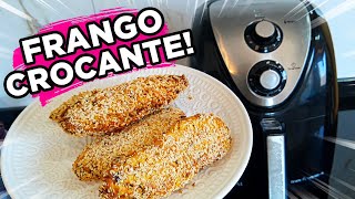 Frango Empanado na AIRFRYER Crocante por fora e macio por dentro [upl. by Jacquelyn]