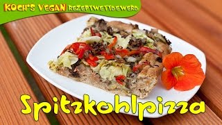 vegane Spitzkohlpizza von Jen vom Gartengemüsekiosk – Kochs veganKochvideoWettbewerb [upl. by Airetal189]