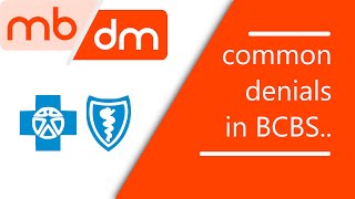 common denials from BCBS home and local plan explained  denial management in medical billing [upl. by Ursa]