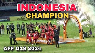 Full Prosesi Penyerahan Trophy Champion AFF U19 di Stadion GBT Indonesia Champion [upl. by Esidarap]