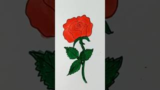 Easy Rose Drawing Kids  Gulab ka Phool yt rose art shorts ytshort MissAgrawal21kidslearning [upl. by Fauch]