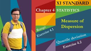 Chapter 4 Measure of Dispersion  Statistics Class 11  Exercise 42  Range  Quartile deviation [upl. by Northey314]