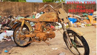 FULL Restoration 55 Years Old ruined Classic Motorcycle  Restoring 1970 HONDA 110cc MotorCycle [upl. by Anik]