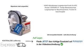 Ablaufpumpe wechseln AEG 132069901 Pumpe Waschmaschine Pumpe Trockner Pumpe Geschirrspüler wechseln [upl. by Mcquillin]