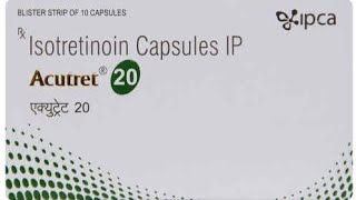 Acutret 20 Capsules  Medicine for Pimples  Uses Dose Side Effects Precautions  MedPharma 24x7 [upl. by Girardo]