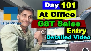 Sales entry with GST in Tally Prime [upl. by Phelips]