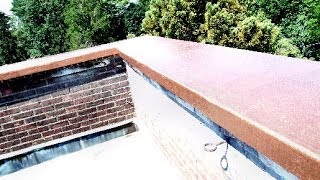 FIBERGLASS PARAPET WALL ROOF CAP WATERPROOFING [upl. by Haidabo]