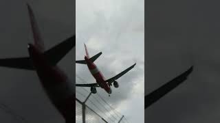 AirAsia flyover on my head🤯aviationplanespottingairasia [upl. by Boothman]