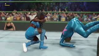 WWE 2K23 GCW Womens Title Zero Suit Samus vs Barbara wStella 71224 [upl. by Leuqer]