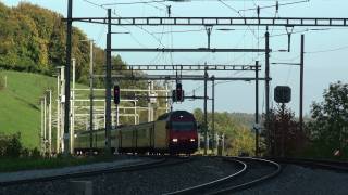 TrainsZügeZugverkehr Am Boezberg mit SBB Interregio Swiss Trains [upl. by Mcferren]