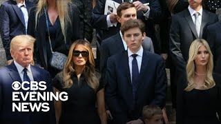 Donald Trump attends exwife Ivanas funeral [upl. by Aritak]