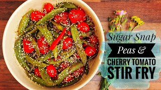 Sugar Snap Peas with Cherry Tomato Snow Peas and Cherry Tomato Stir Fry [upl. by Ynotna285]