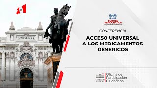 Programa Martes Democrático quotAcceso universal a los medicamentos genéricosquot [upl. by Ethelin120]