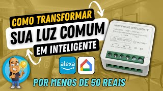 TUYA MINI  Instalação e Configuração na Prática  Sua Luz fica Inteligente  Funciona com Alexa [upl. by Nealson750]