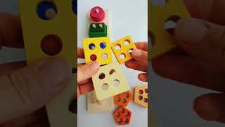 Learn Shapes with Blocks learnshapes funlearning toys [upl. by Xylina]