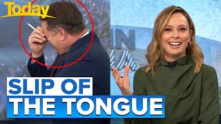 Live TV slip up has host laughing uncontrollably  Today Show Australia [upl. by Yrrol]