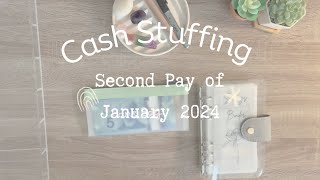 January Cash Stuffing  2nd Full Time Pay  Canadian Currency [upl. by Ettebab633]