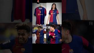 Barca Jersey 2415 vs back then cr7 ronaldoeditz football realmadrid messi barcelona barca [upl. by Razid]