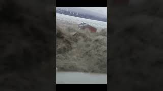 Footage of Greenland Tsunami Wave impact Greenlands 2017 Tsunami earthquake tsunami greenland [upl. by Htbazile]