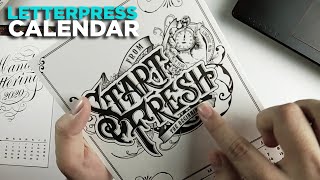 TYPEVLOG  Kolaborasi 12 Lettering Artist Indonesia  Letterpress Calendar Indonesia 2020 [upl. by Uok]