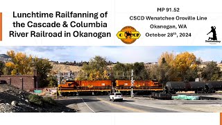 Lunchtime Railfanning of the Cascade amp Columbia River Railroad in Okanogan [upl. by Nnaes]