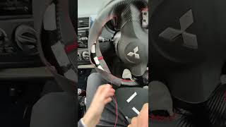 colts ralliart mitsubishi steeringwheel cover stitch specialedition [upl. by Aihsenal662]