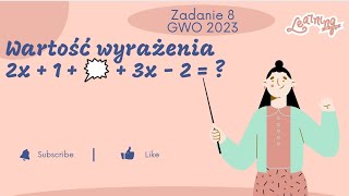 Zadanie 8 próbny egzamin ósmoklasisty GWO 20222023 matematyka [upl. by Pacifica]