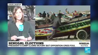 Senegal elections Presidents camp claims victory but opposition cries foul [upl. by Ycnay]