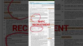 NHPC RECRUITMENT THROUGH GATE 2023electrical gate job mechanical civilengineering [upl. by Suitangi]