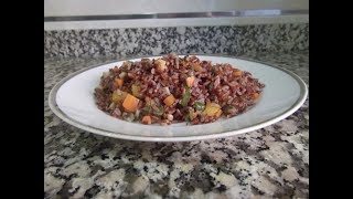 Arroz rojo con verduras pasas y orejones [upl. by Ninaj]