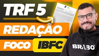 TRF 5 Redação no Passo a Passo  Técnico e Analista [upl. by Joye]