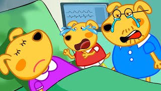 Labrador Dog Cartoon  Mommy please stay here  Sad Story Labrador Animation [upl. by Rita674]