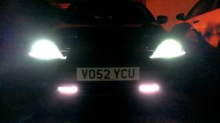 8000k HIDs Vauxhall Corsa C Dipped Beam Headlights [upl. by Eesdnil]