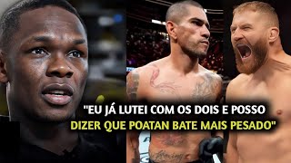 MELHOR ANÁLISE Adesanya FAZ PREVISÃO pra LUTA entre Alex Poatan e Blachowicz e faz GRANDE REVELAÇÃO [upl. by Ilagam]