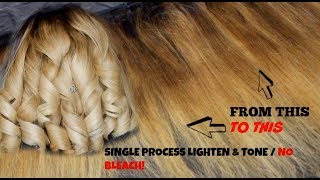 How To Lighten and Tone Hair In One Single Process using Wella Koleston Color Sandy Blonde [upl. by Sucramrej401]