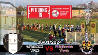 Grantham Town 31 Brighouse Town Pitching In Northern Premier Division 1 East 06012024 4K [upl. by Nofpets]