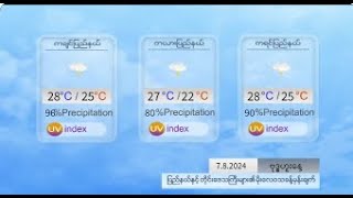 နေ့စဉ် မိုးလေဝသ ခန့်မှန်းချက်  DVB Weather ၅ ရက် နိုဝင်ဘာလ၂၀၂၄ ညနေပိုင်း [upl. by Aleit]