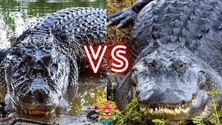 Predatory FaceOff Black Caiman vs American Alligator Who Will Win The Fight [upl. by Joktan]