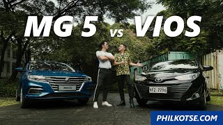 2020 MG 5 Core MT vs Toyota Vios Base MT Comparison Challenging the King [upl. by Stanway]