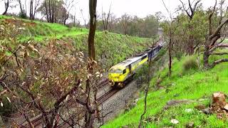 Locos 1104 amp C 508 with Watco Nickel West 3351 heading through No1 Cutting into the Avon Valley [upl. by Alfy]